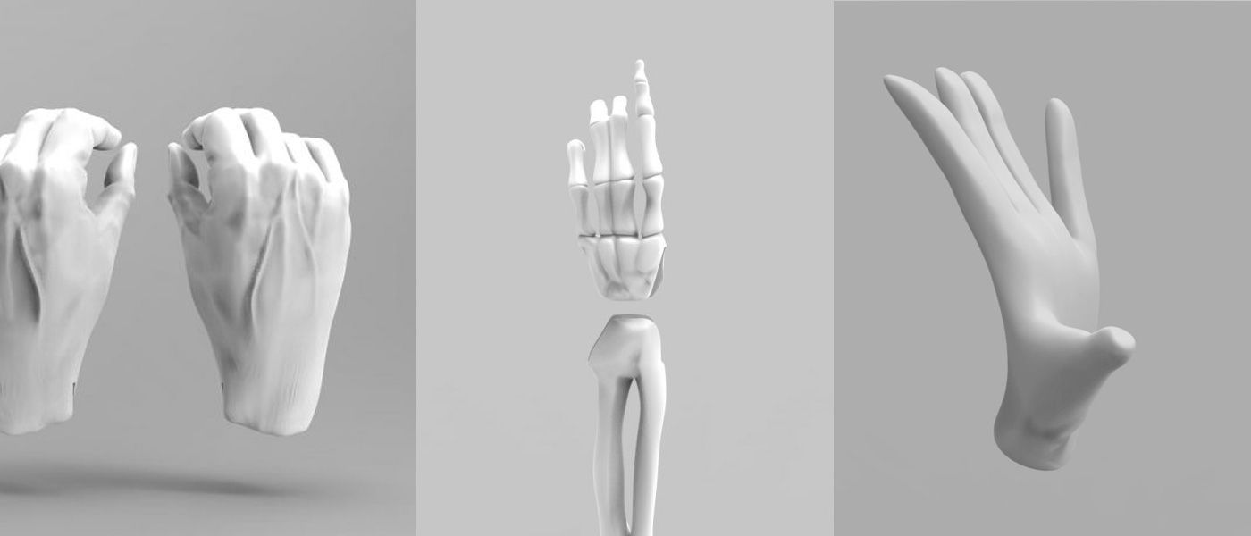 Hands (for 3D printing)