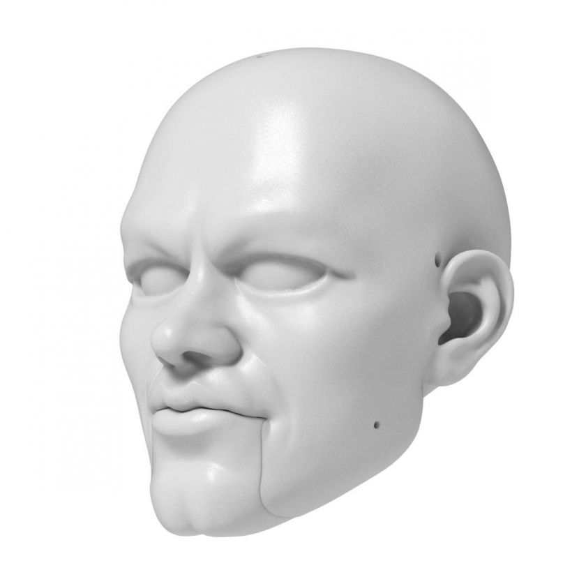 3D Model hlavy Matta Damona pro 3D tisk 125 mm