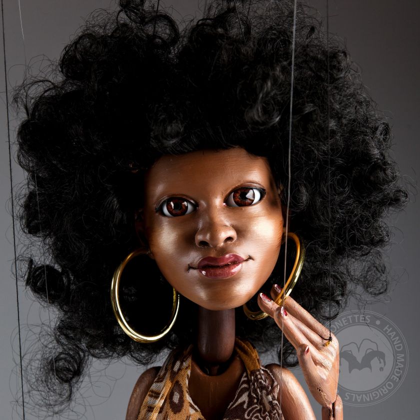3D Model of Afro-american princess's head for 3D printing 115 mm