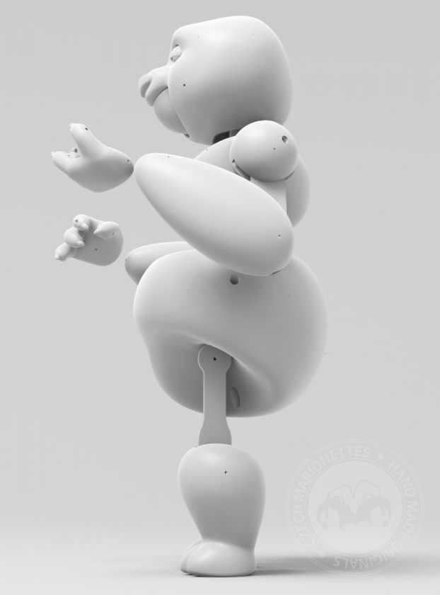 tanzender Panda 3D Model für den 3D-Druck