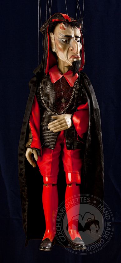 Unique antique marionette - Devil in a cape