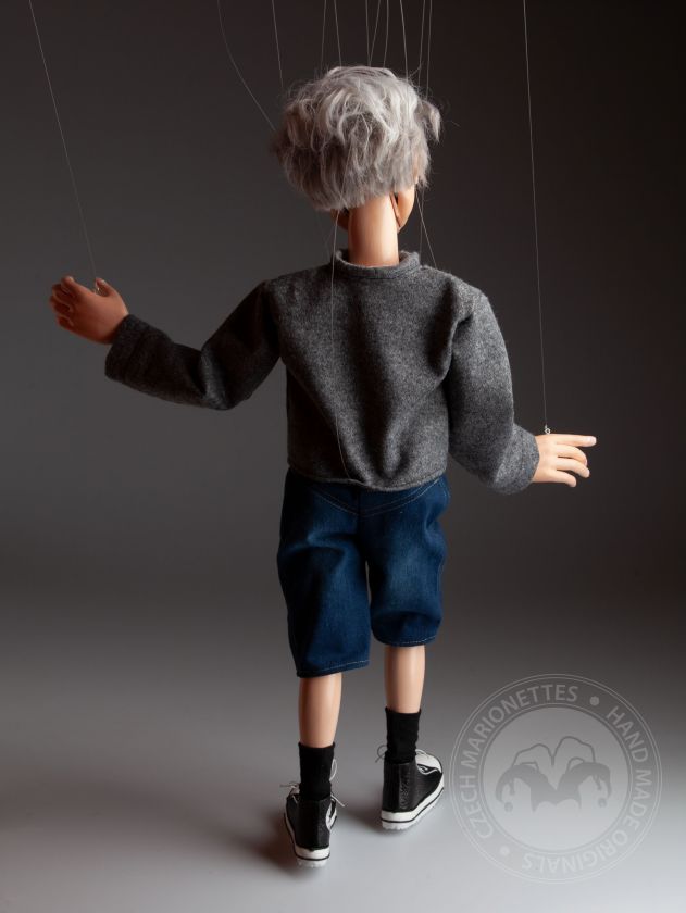 Portrait marionette - 60cm (24inch), movable mouth, movable eyes