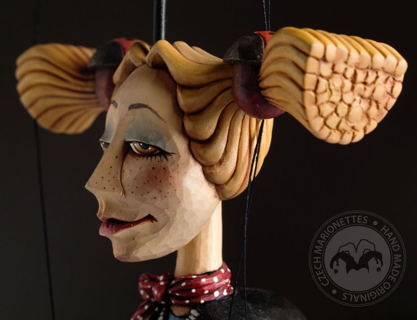 Ladybug wooden handcarved marionette, Zoo Sapiens collection by Jakub Fiala