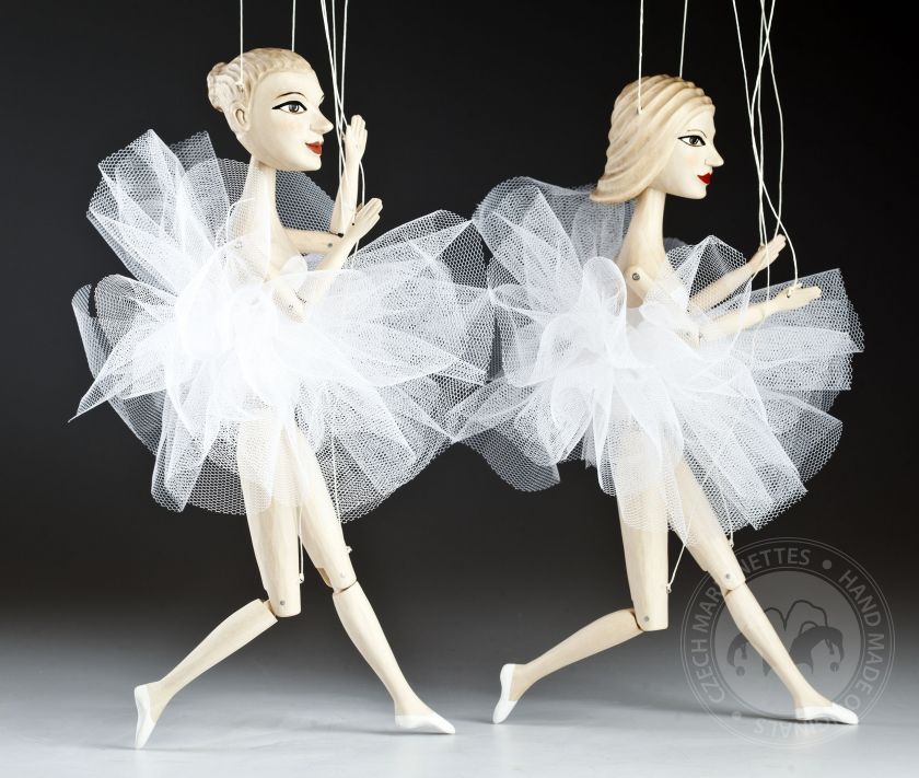 Ballerina wooden hand-carved marionette - Tiny Dancer