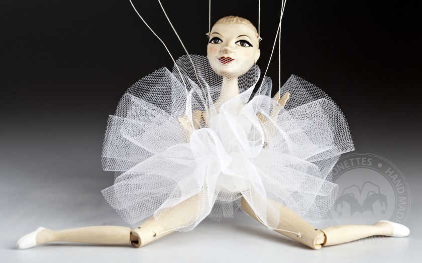 Ballerina wooden hand-carved marionette - Tiny Dancer