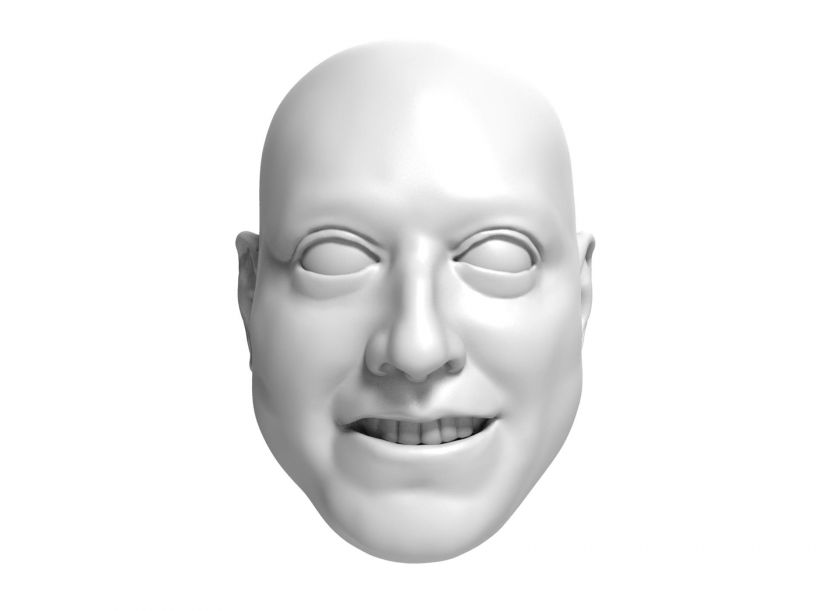 3D Model of a businessman's head for 3D print 145mm