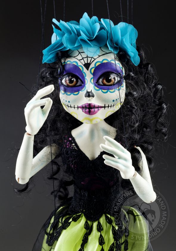 Blue Santa Muerte, design puppet