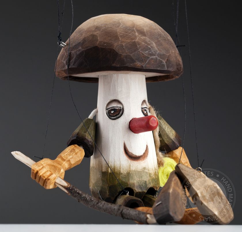 Mr. Mush - a string puppet of a forest mushroom elf