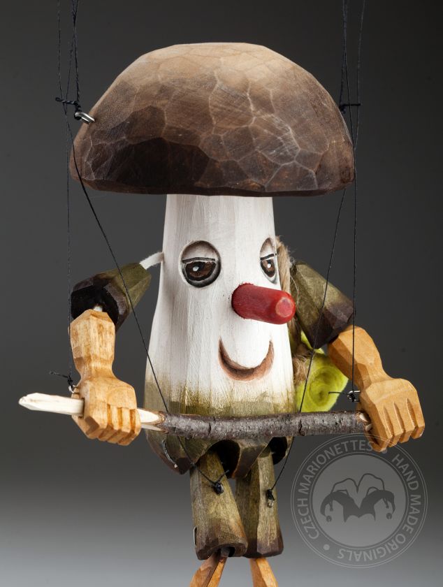 Mr. Mush - a string puppet of a forest mushroom elf