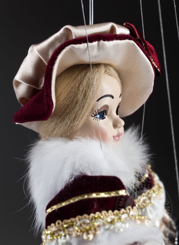 Countess Annie - a puppet of a tender blonde with a fashionable hat