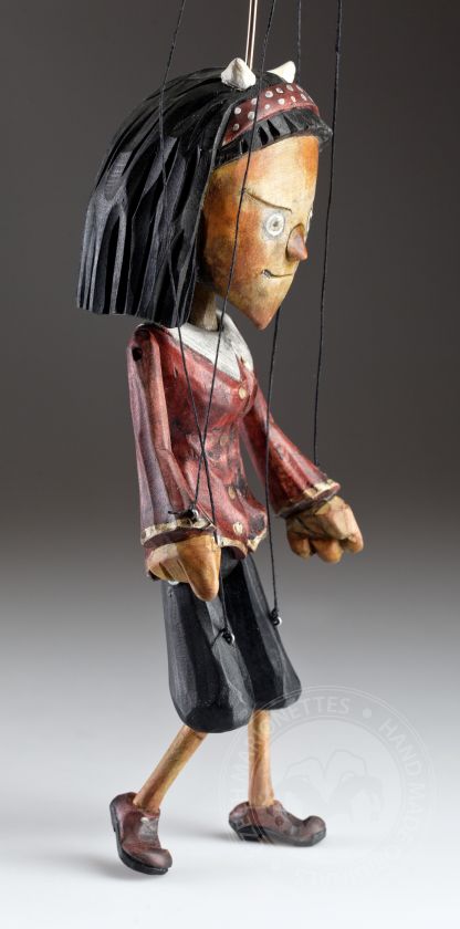 Superstar Teufelsdame - eine Holzmarionette mit originellem Aussehen