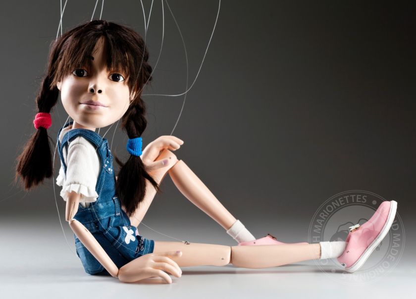 Portrait marionette of cute little girl - 60 cm (24 inch)