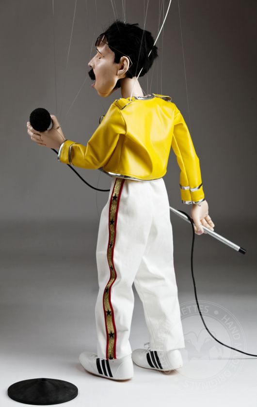 Freddie Mercury professionelle Marionette - 80 cm groß, bewegliche Augen und Mund