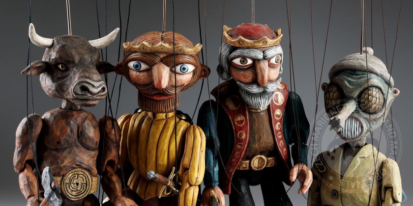 King from old fairy tales - retro marionette puppet