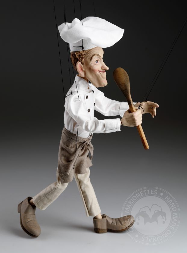 Chef's Two - marionette puppets inspired by famous actors Laurel & Hardy