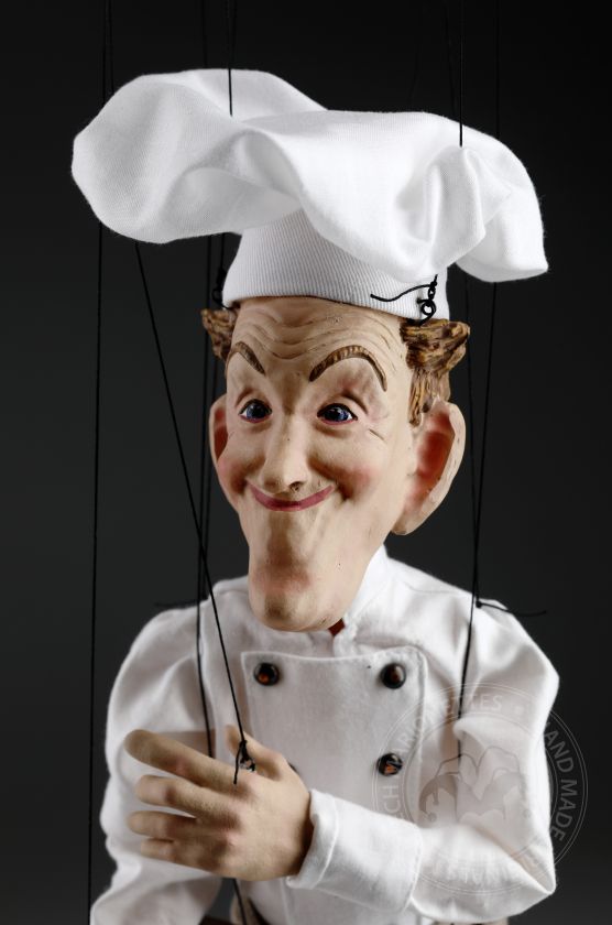 Kochpaar - Marionetten inspiriert von den berühmten Schauspielern Laurel & Hardy