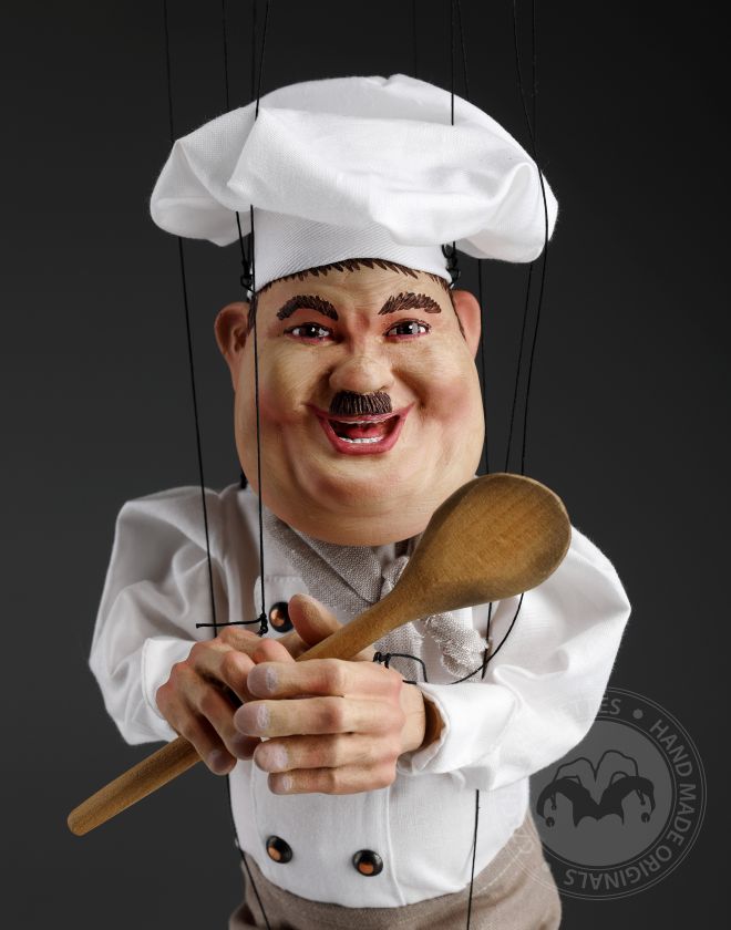 Chef Oliver - cheerful handcrafted marionette