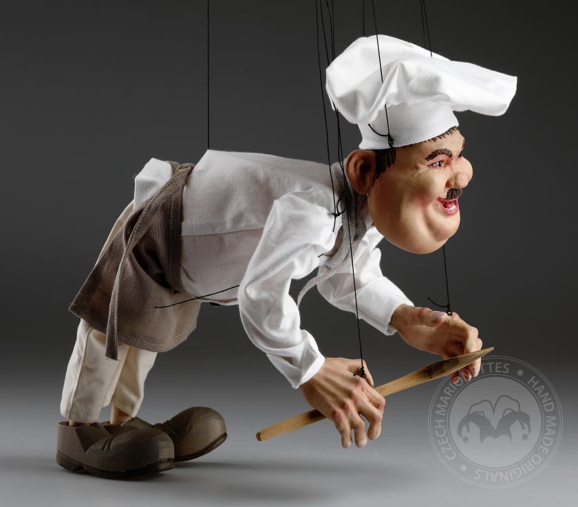 Chef's Two - marionette puppets inspired by famous actors Laurel & Hardy