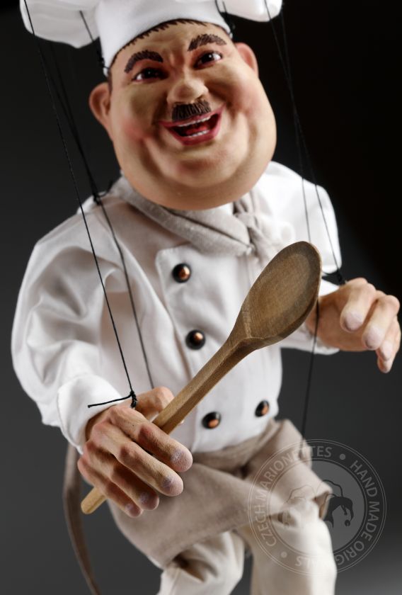Coppia di chef - pupazzi ispirati ai famosi attori Laurel & Hardy