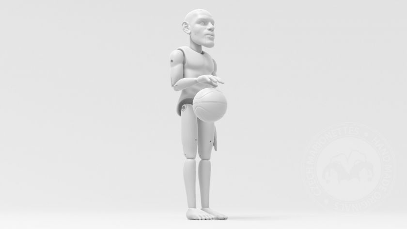 Lebron James, modèle 3D de la marionnette entière + manette (100cm, yeux et bouche mobiles)