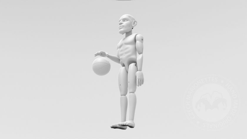 Lebron James, 3D model of whole marionette + controller (40 inches, movable eyes and mouth)