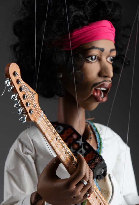 Jimi Hendrix - Portrait-Marionette 24 Zoll (60 cm) groß
