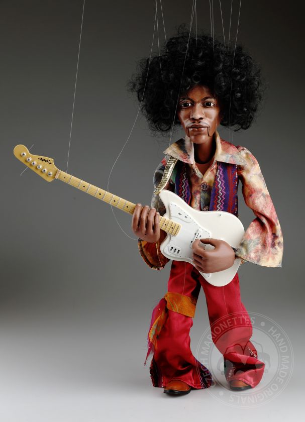 Jimi Hendrix - Portrait-Marionette 24 Zoll (60 cm) groß