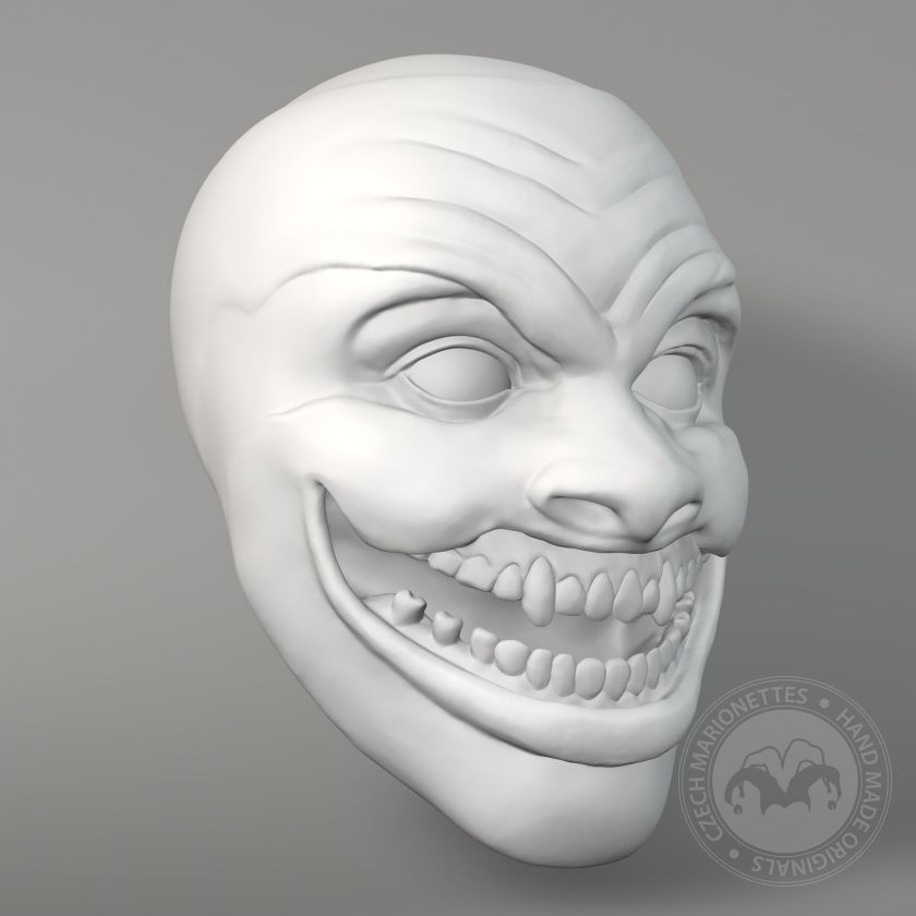 Fiend – Bray Wyatt, 3D model hlavy známého wrestlera pro 60cm loutku, stl file pro 3D tisk