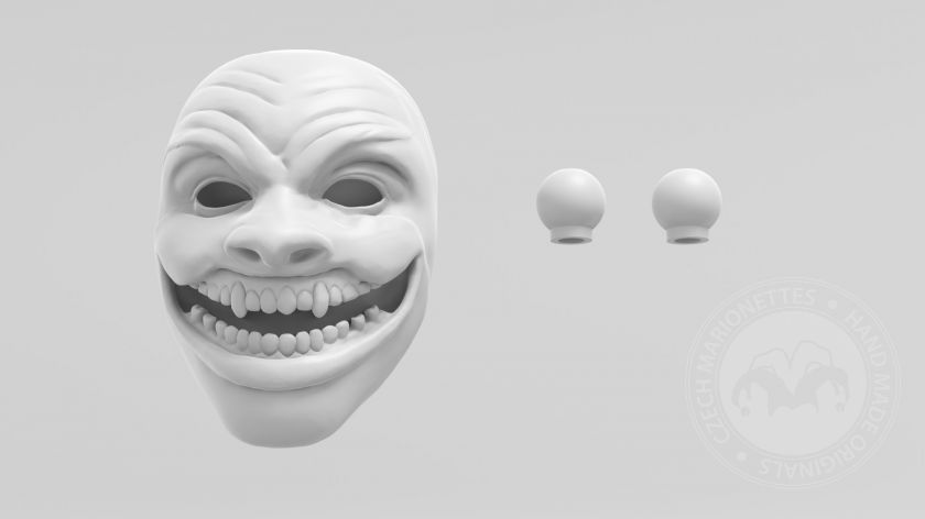 The Fiend – Bray Wyatt, modello 3D della testa di un lottatore, per marionette da 60 cm, file stl