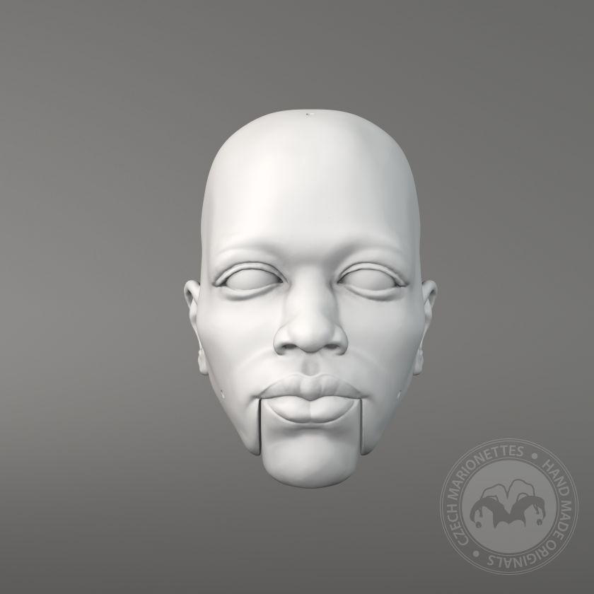 3D Model of Jimmy Hendrix head for 3D printing 125 mm