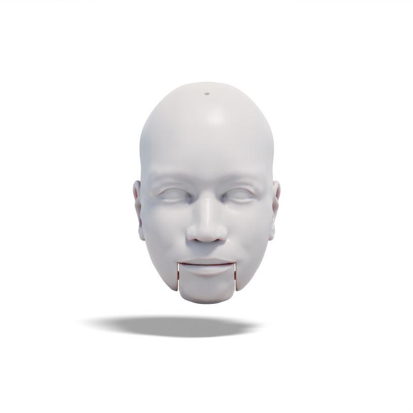 3D Model of a Charming Man head for 3D printing