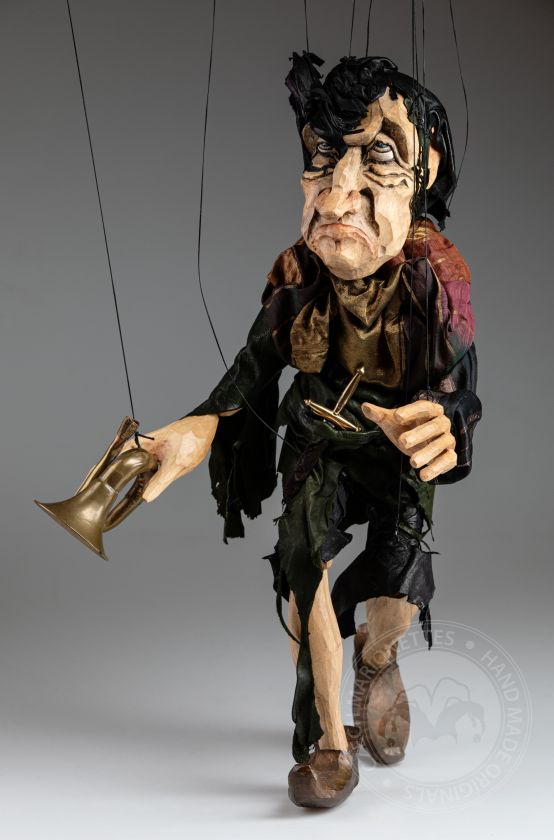 Dalden The Huntsman - marionnette en bois sculptée à la main