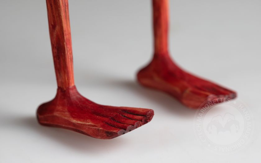 Shameless devil - wooden hand-carved marionette