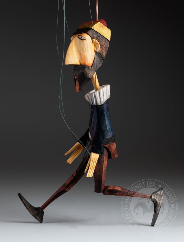 Jeune roi - marionnette en bois sculptée à la main