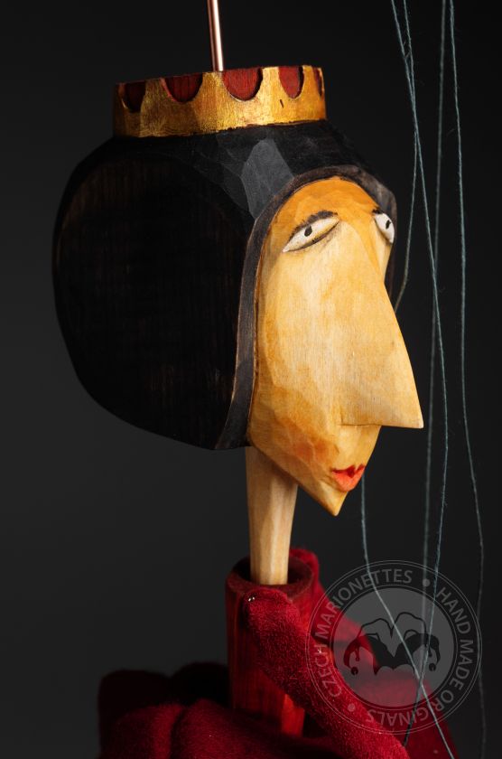 Lovely queen - wooden hand-carved marionette