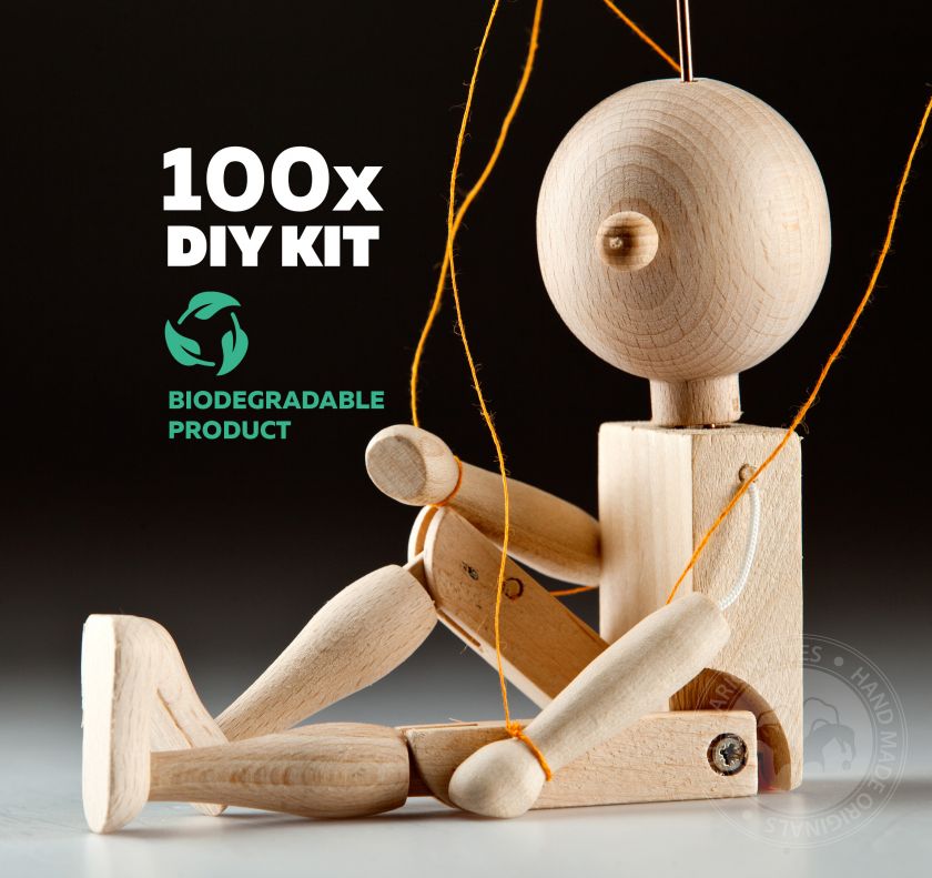 DIY kit - Mini Anymator wooden puppet 100 pc