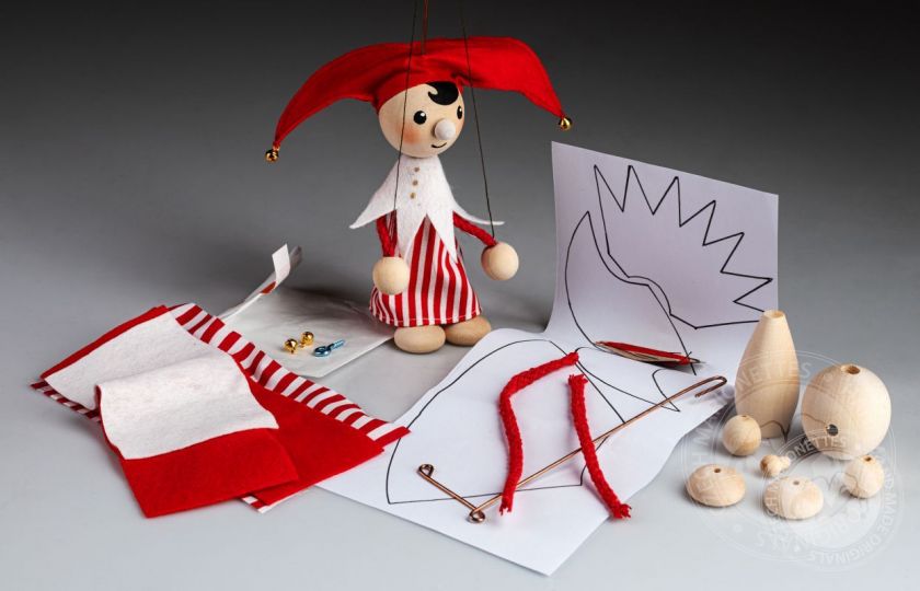 Kit DIY - Marionnette en bois Little Jester 25 pcs