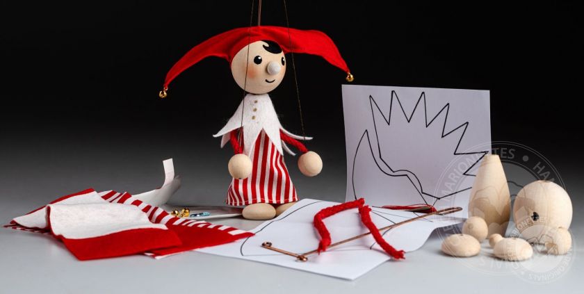 Kit DIY - Marionnette en bois Little Jester 25 pcs