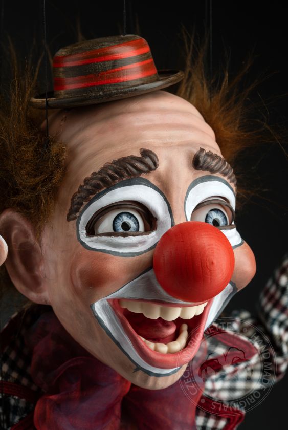 Laughing Clown Czech Marionette Puppet