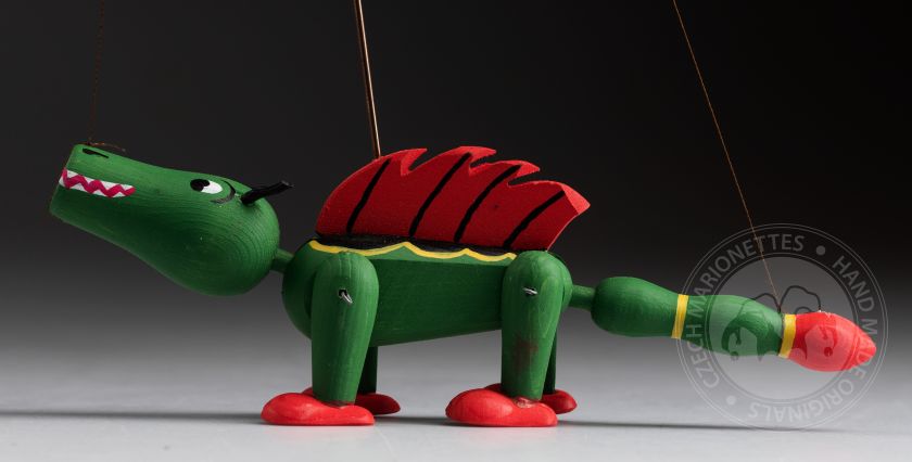 Drache - Mini Marionette aus Holz