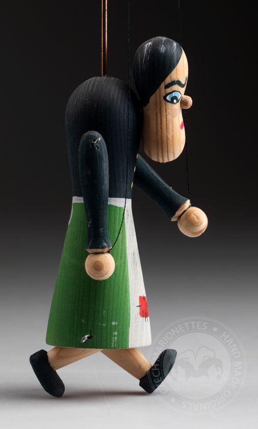Sorcière - Mini marionnette en bois