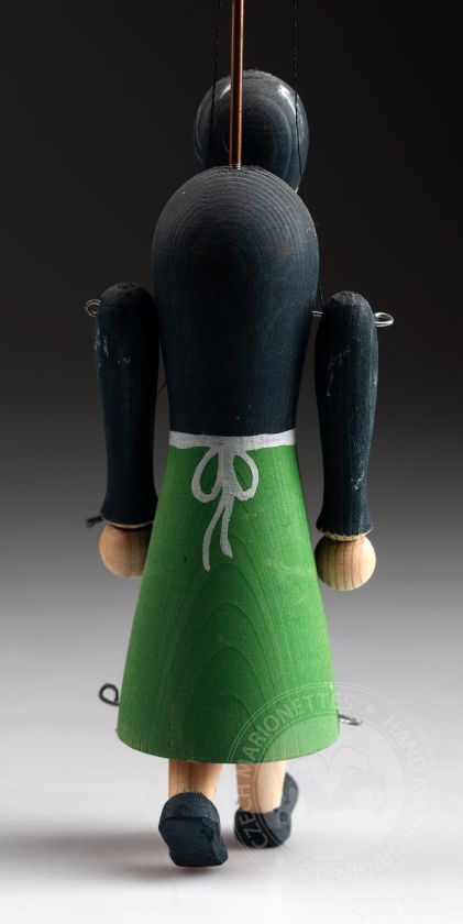 Hexe - Mini Marionette aus Holz