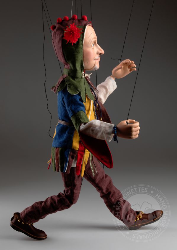 Medieval Man in a Jester Costume - Custom-made Marionette
