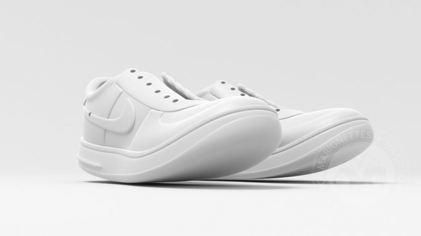 Nike tenisky, 3D model k tisku pro loutku