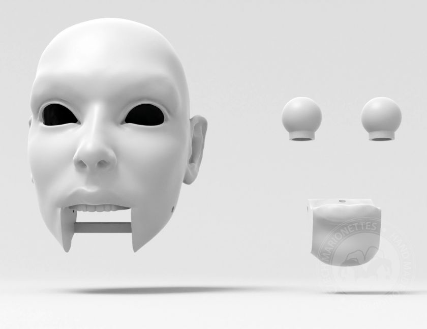 Denise Vanity Matthews, 3D head model, moving eyes and opening mouth) for 3D printing