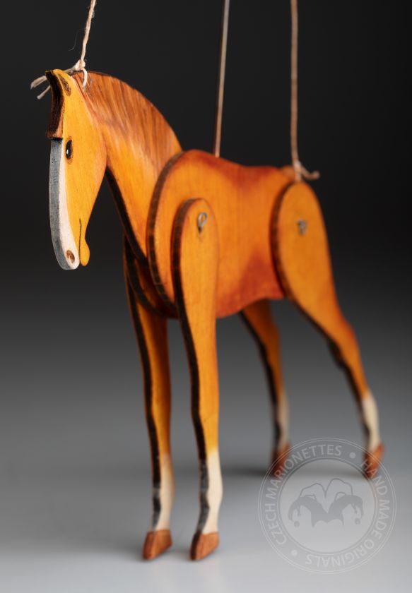 Ginger Horse - Dekorative Marionette aus Holz