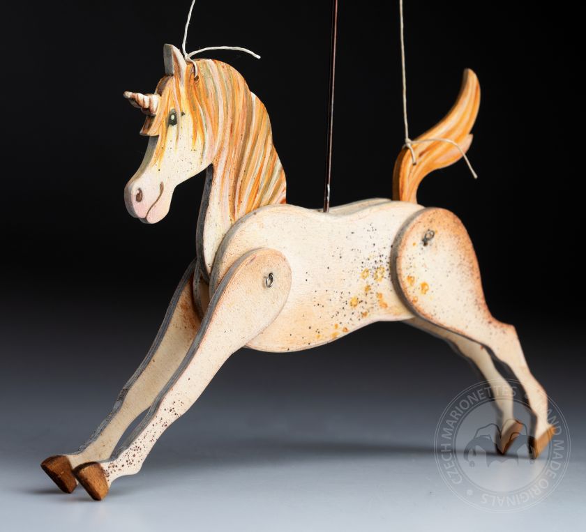 Licorne - Marionnette Décorative en Bois