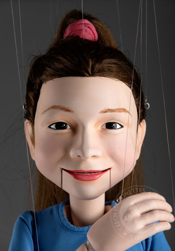 Custom-made marionette of a little girl - Allison (60 cm - 24 inch tall)