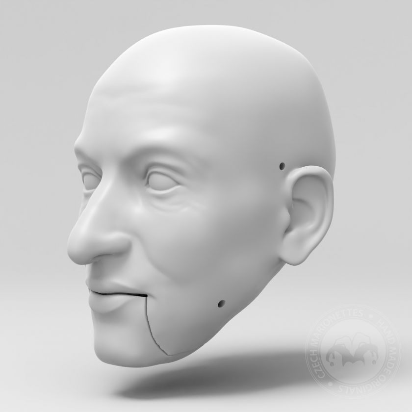 Paul Stanley, modello 3D di testa per la stampa 3D