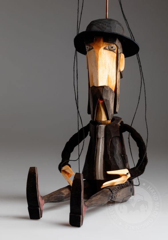 Juif - marionnette en bois sculptée à la main